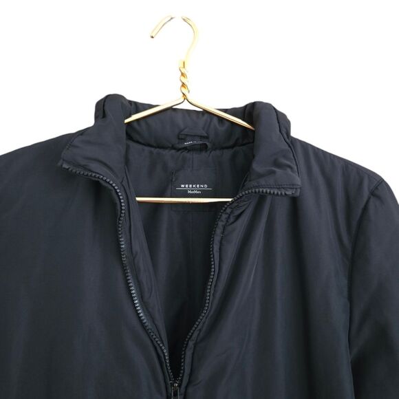 MAXMARA Weekend coat over womans Size Medium Hooded Black - Picture 6 of 11